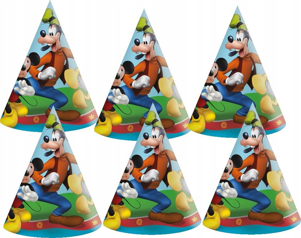 GoDan Czapeczki papierowe Mickey Rock The House 6szt