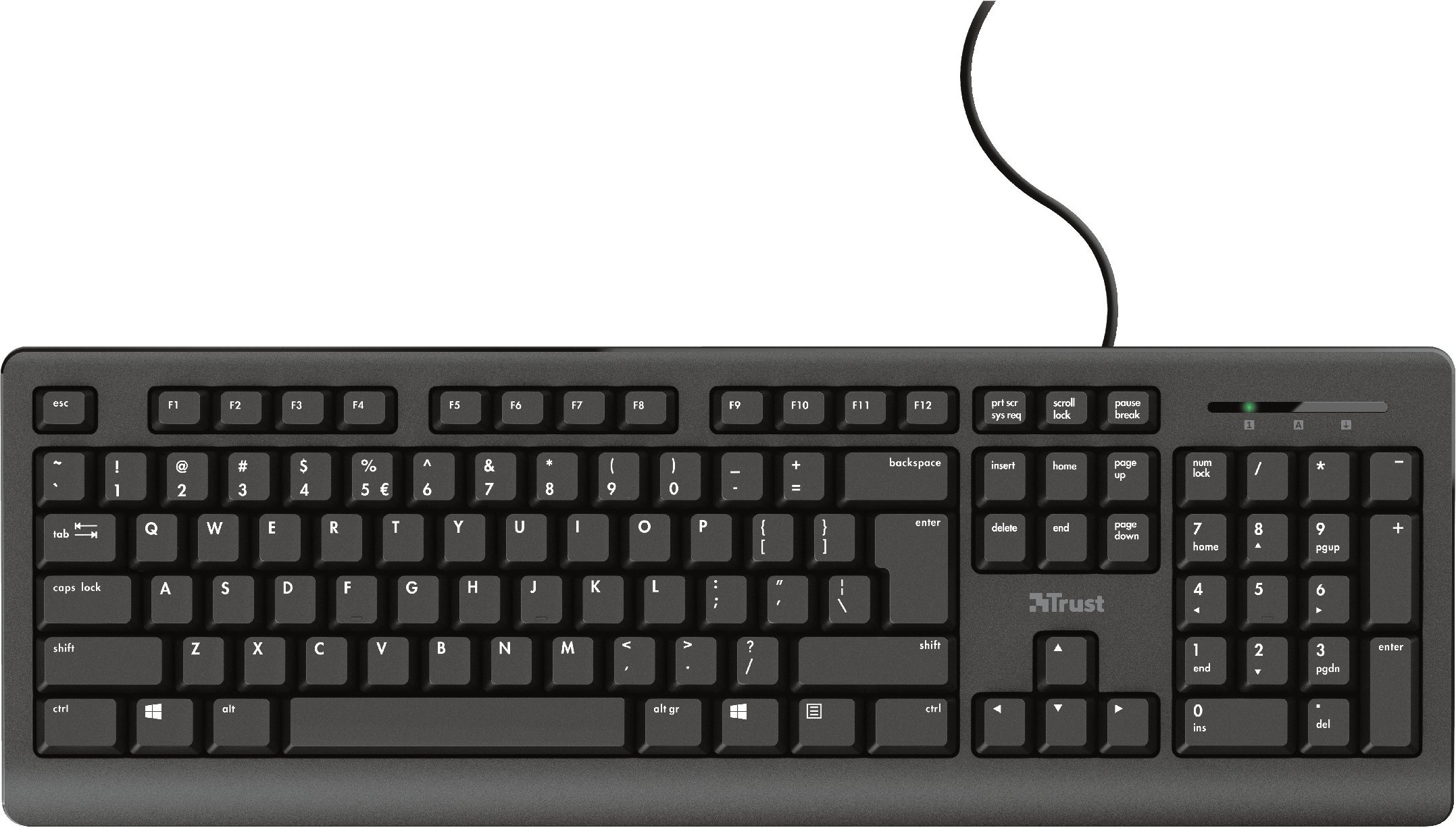 Klawiatura Trust TK-150 SILENT USB KEYBOARD