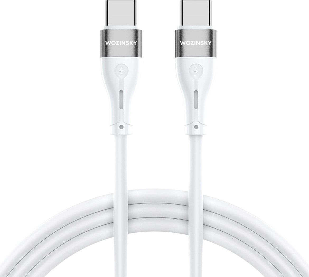 Kabel USB Wozinsky USB-C - USB-C 2 m Biały (5907769308802)