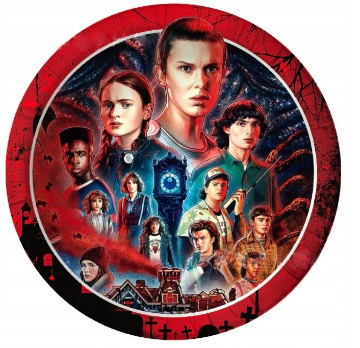 Grajlandia Talerzyki Papierowe Jednorazowe STRANGER THINGS - śr. 23cm - 10 szt