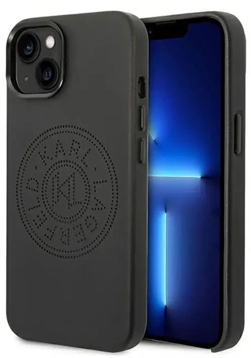 Karl Lagerfeld KLHCP14SFWHK iPhone 14 6,1" hardcase czarny/black Leather Perforated Logo