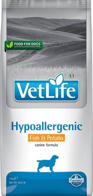 Farmina Vet Life Dog Hypoallergenic Fish & Potato 12 kg + Advantix - dla psów 25-40 kg (pipeta 4ml)