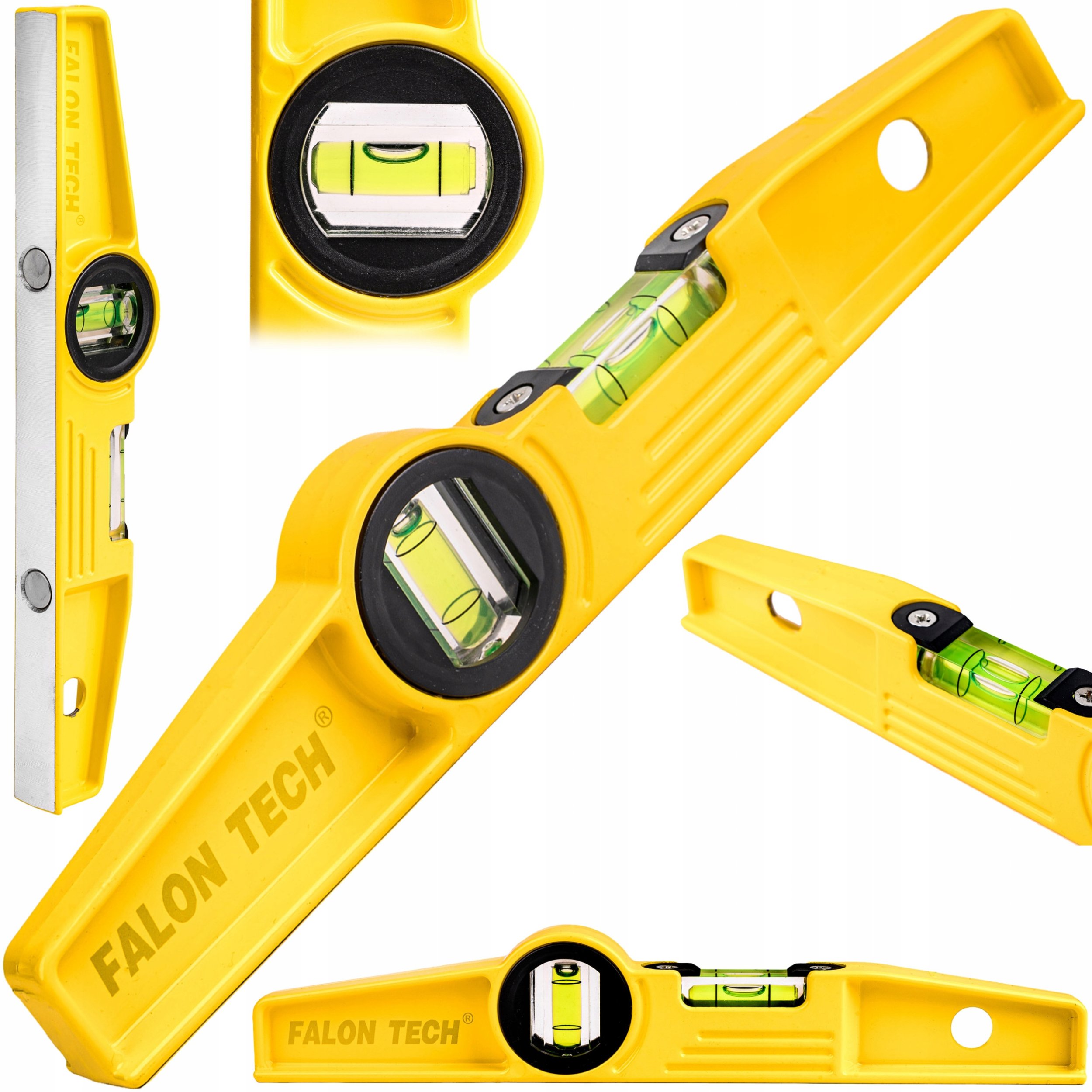 Poziomica magnetyczna libella Falon-Tech 0,25 m 25cm trapezowa aluminiowa