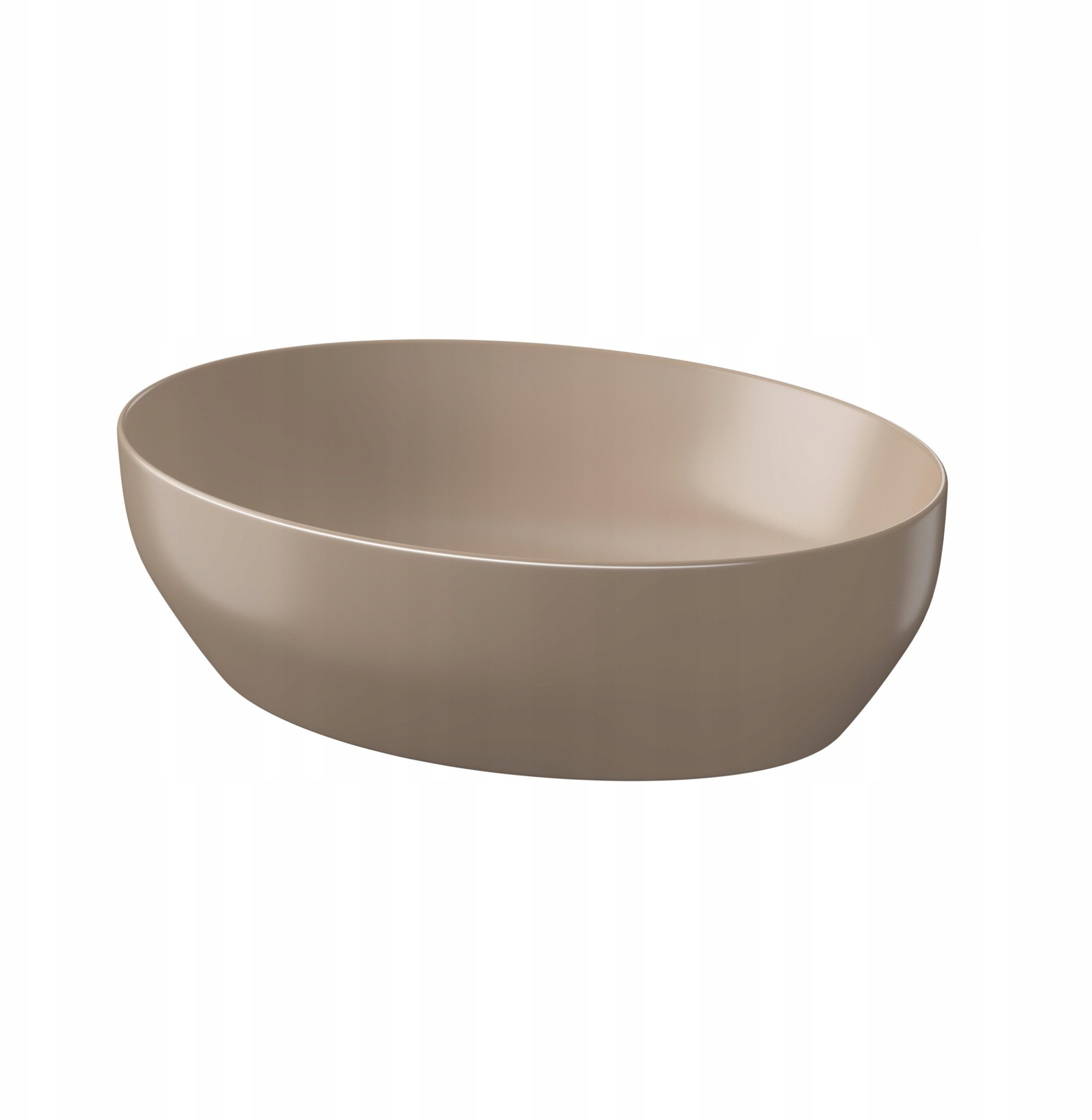 UMYWALKA NABLATOWA LARGA ELIPSA (50X38) BRĄZOWY MAT BOX