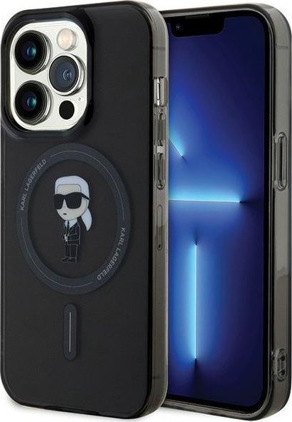 Karl Lagerfeld Karl Lagerfeld KLHMP15XHFCKNOK iPhone 15 Pro Max 6.7" czarny/black hardcase IML Ikonik MagSafe