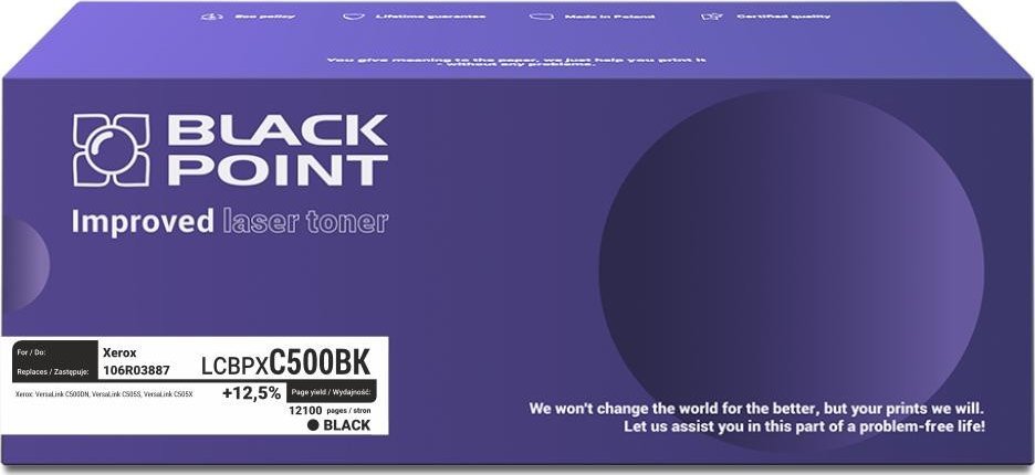 Toner Black Point Toner Black Point LCBPXC500BK zamiennik Xerox 106R03887 black