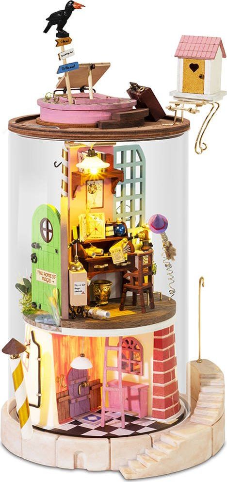 Robotime Technology ROBOTIME Składany Drewniany Domek W Tubie 3D Samotny Sąsiad