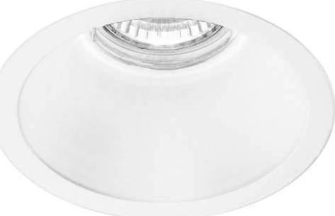 Shilo Oczko LAMPA sufitowa KAMI 7378 Shilo okrągła OPRAWA podtynkowa WPUST metalowy biały