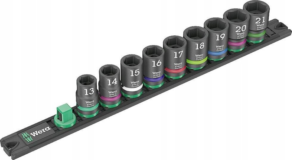 Wera Wera C Impaktor socket magnetic strip 1 Socket set 1/2 (black/green, 9?piece, for impact wrenches)