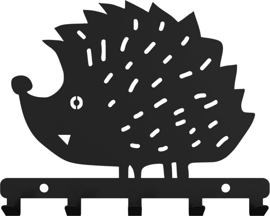 MT3CH Metalowy wieszak ścienny wiszący do łazienki na ręczniki ubrania klucze loft JEŻ czarny