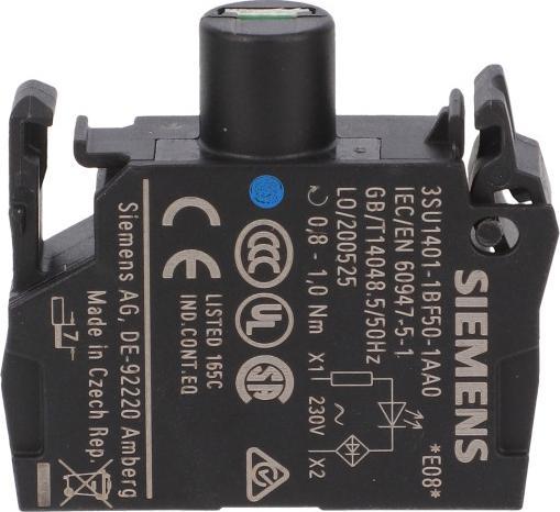 Siemens Oprawka z LED niebieska 230V AC 3SU1401-1BF50-1AA0