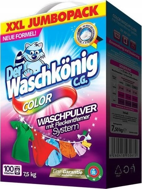 WASCHKONIG PROSZEK DO PRANIA 2x7.5 KG 200 PRAŃ