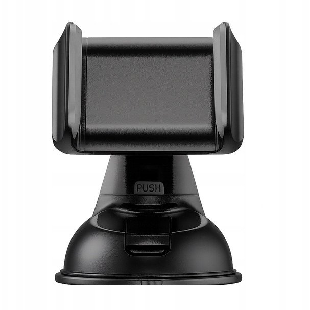 Uchwyt samochodowy do telefonu z przyssawką na kokpit czarny