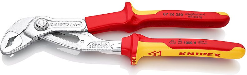 Knipex Szczypce do rur nowej generacji, izolowane VDE (8726250)