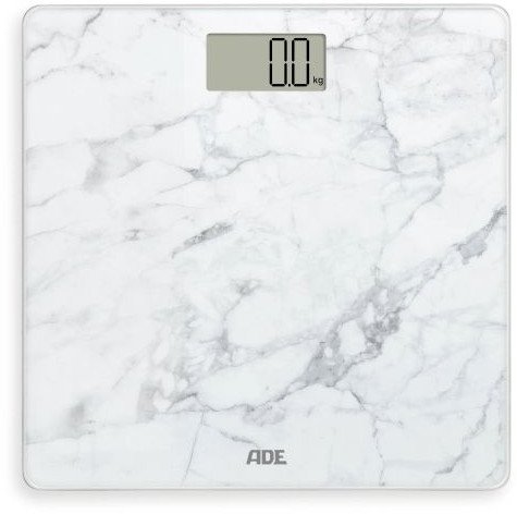 Waga łazienkowa ADE Waga łazienkowa Amina, do 180 kg, 30 x 30 cm, wzór marmurowy, biała