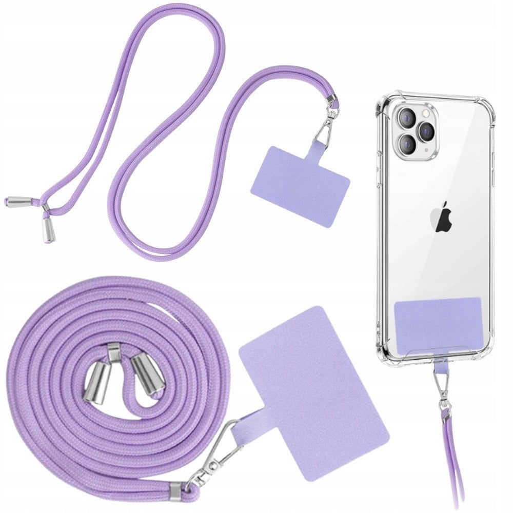 ECONOMY SMYCZ UNIWERSALNA NA SZYJĘ DO TELEFONU FIOLET