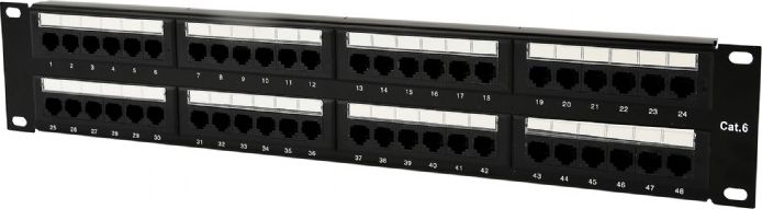 Gembird Patch panel 19" 2U 48x RJ-45 kat.6 (NPP-C648CM-001)