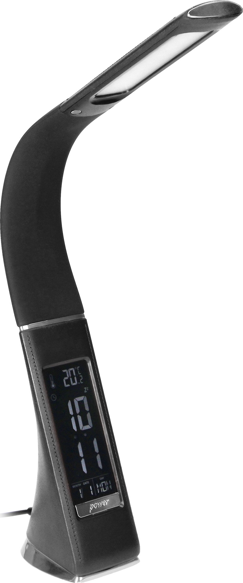 Lampka biurkowa Orno DOLOMIT LED 5W, lampka biurkowa z budzikiem, 400lm, 4000K, czarna