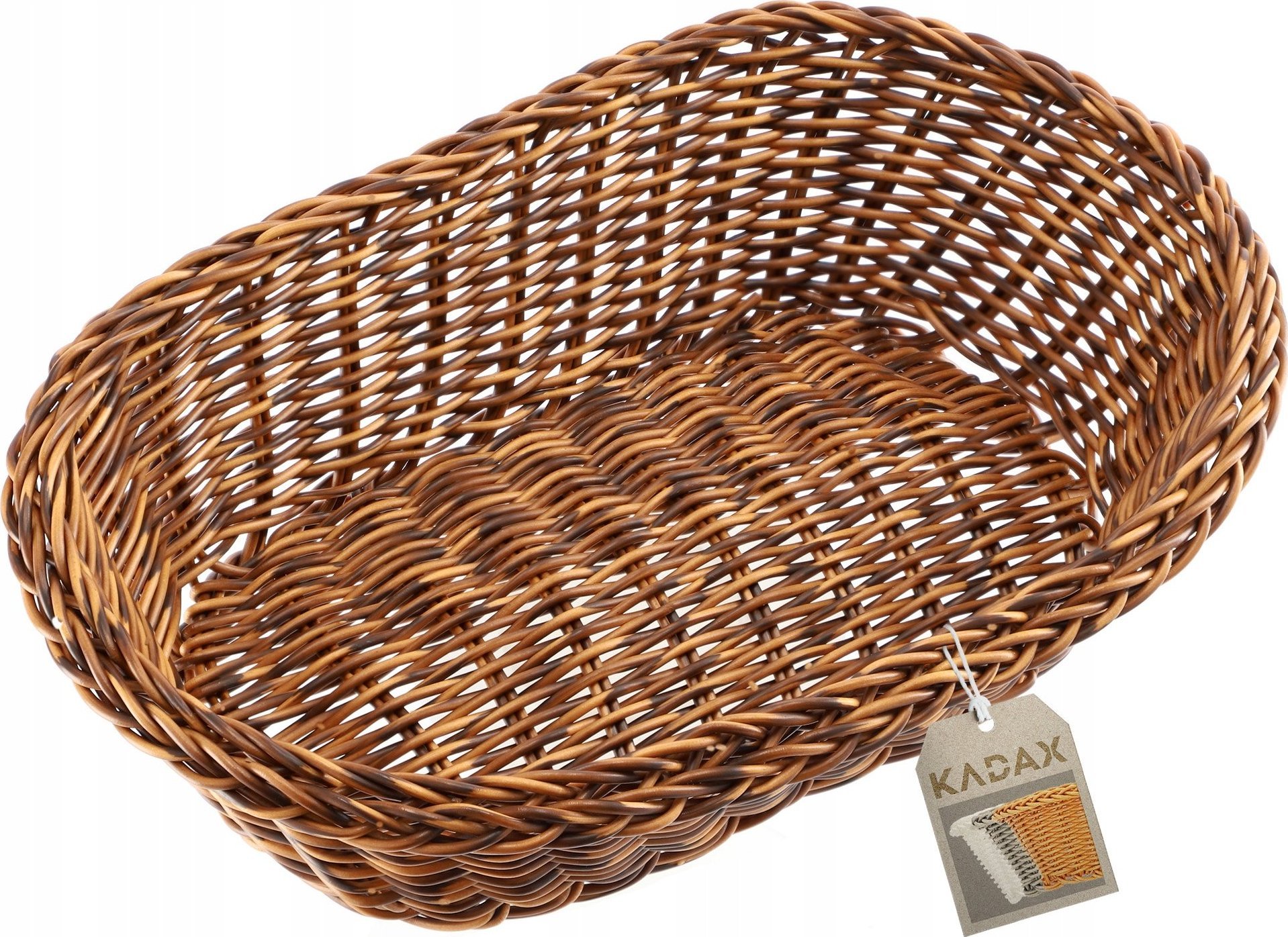 Kadax Koszyk Pleciony Z Tworzywa Na Chleb Owal Brązowy