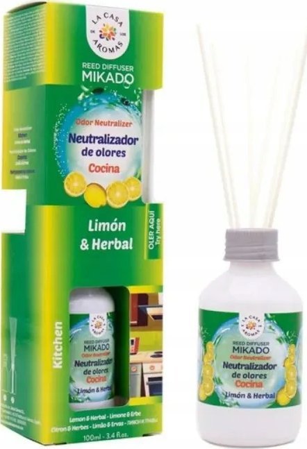 LA CASA DE LOS AROMAS_Special Odor Neutralizer Kitchen patyczki zapachowe Cytryna 100ml