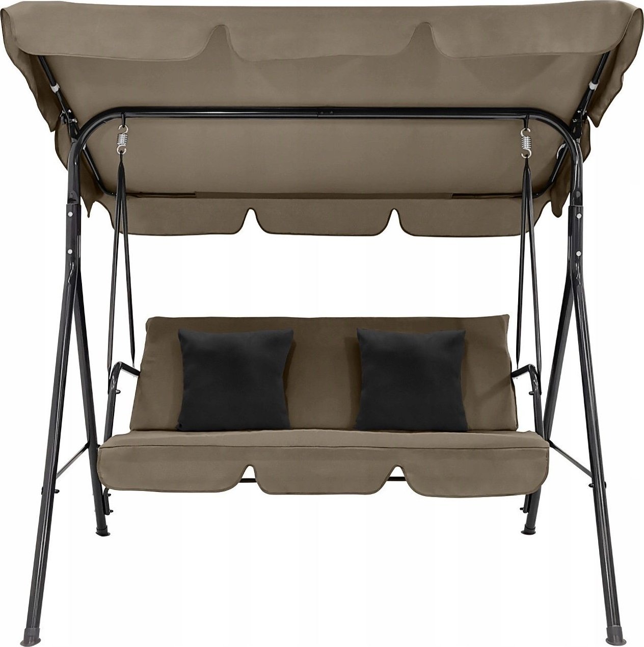 kontrast Huśtawka ogrodowa CASPI 3-osobowa ławka bujana beżowa