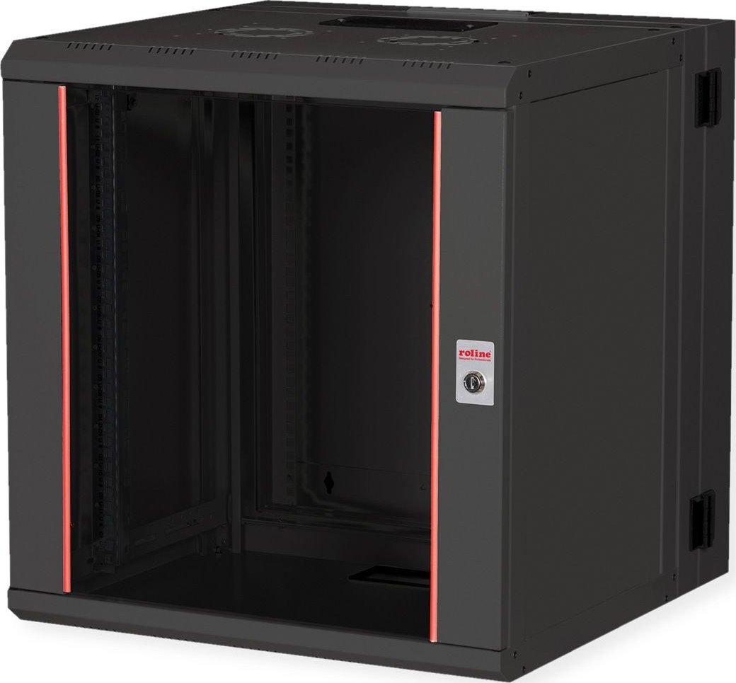 ROLINE Wandgeh�use Pro 48,26cm 19Zoll 12 HE 600x600 BxT zweiteilig schwenkbar schwarz