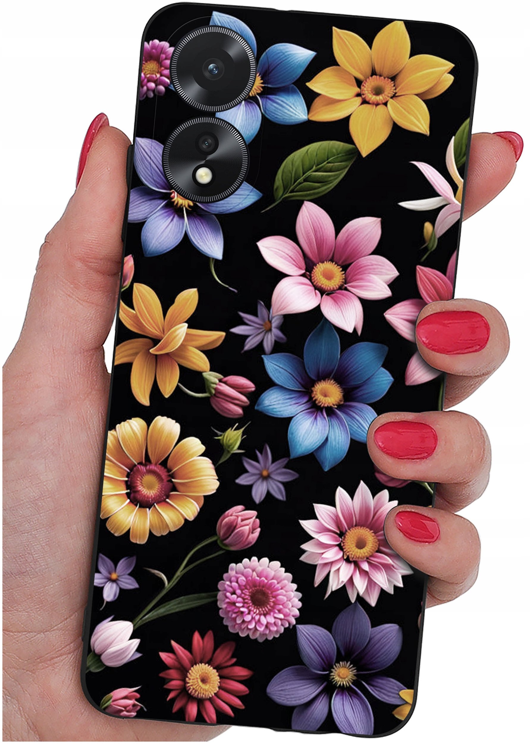 ETUI do Oppo A38 4G WZORY |SILIKONOWE MATT CASE + SZKŁO 9H