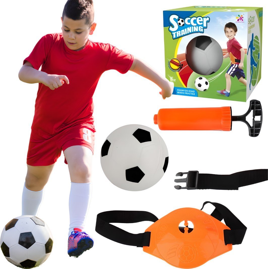 ZESTAW DO PIŁKI NOŻNEJ NA GUMCE Z PIŁKĄ I POMPKĄ FUTBOL ZESTAW PIŁKARSKI