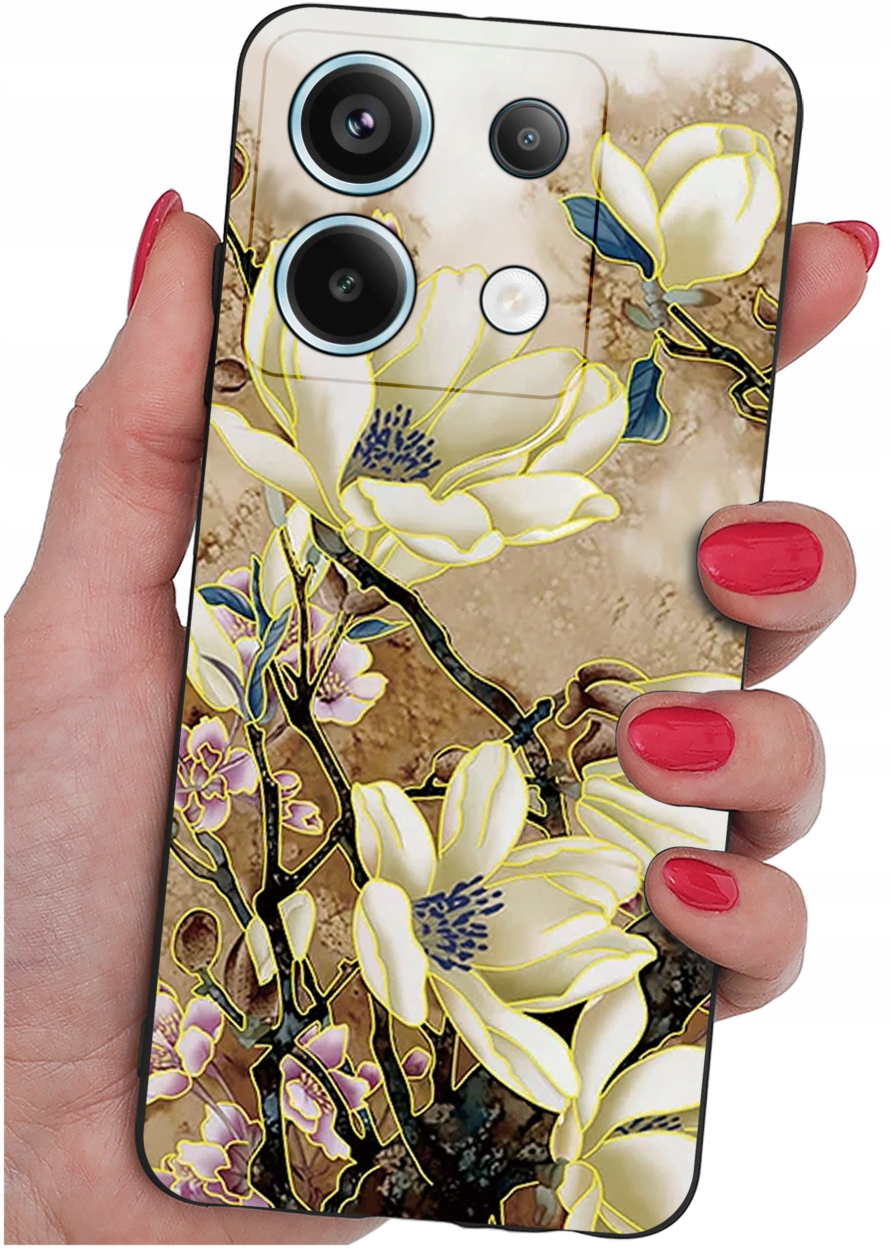 ETUI do Xiaomi Redmi Note 13 Pro 5G WZORY |SILIKONOWE MATT CASE +SZKŁO 9H