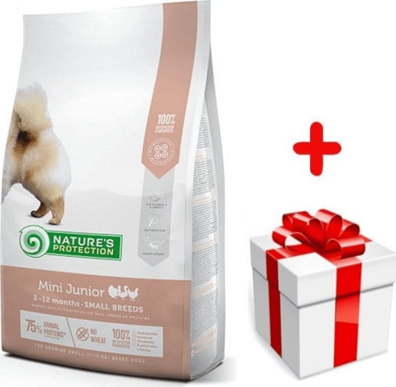 Natures Protection NATURES PROTECTION Mini Junior Poultry 2kg + niespodzianka dla psa GRATIS!