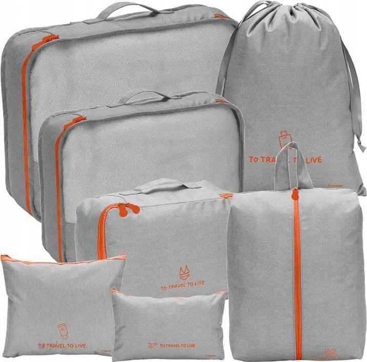 Korbi 7 X ORGANIZER PODRÓŻNY DO WALIZKI TORBY ZESTAW ETUI NA UBRANIA BUTY TORBA