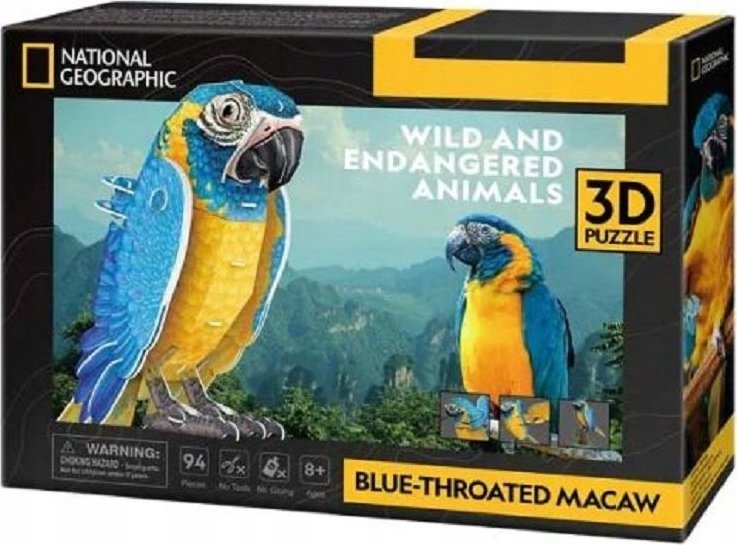 Cubic Fun Puzzle 3D 88 elementów Ara szafirowa