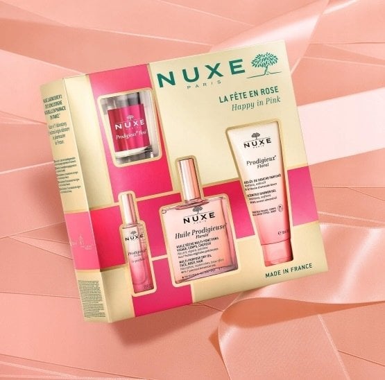 Nuxe Set Prodigieux Floral, Świeca zapachowa, 70 g + Żel pod prysznic, Do całego ciała, Dla wszystkich typów skóry, 100 ml + Prodigieux Floral, Woda p