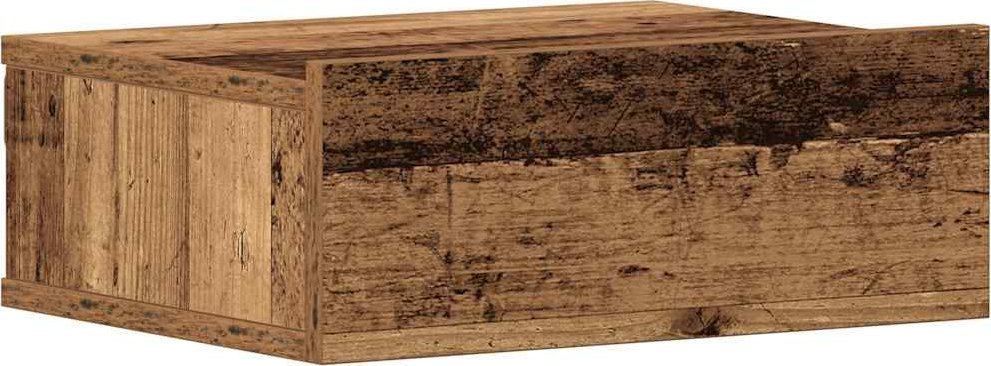 Pływająca szafka nocna Stare drewno 40x32x15 cm Drewno klejone
