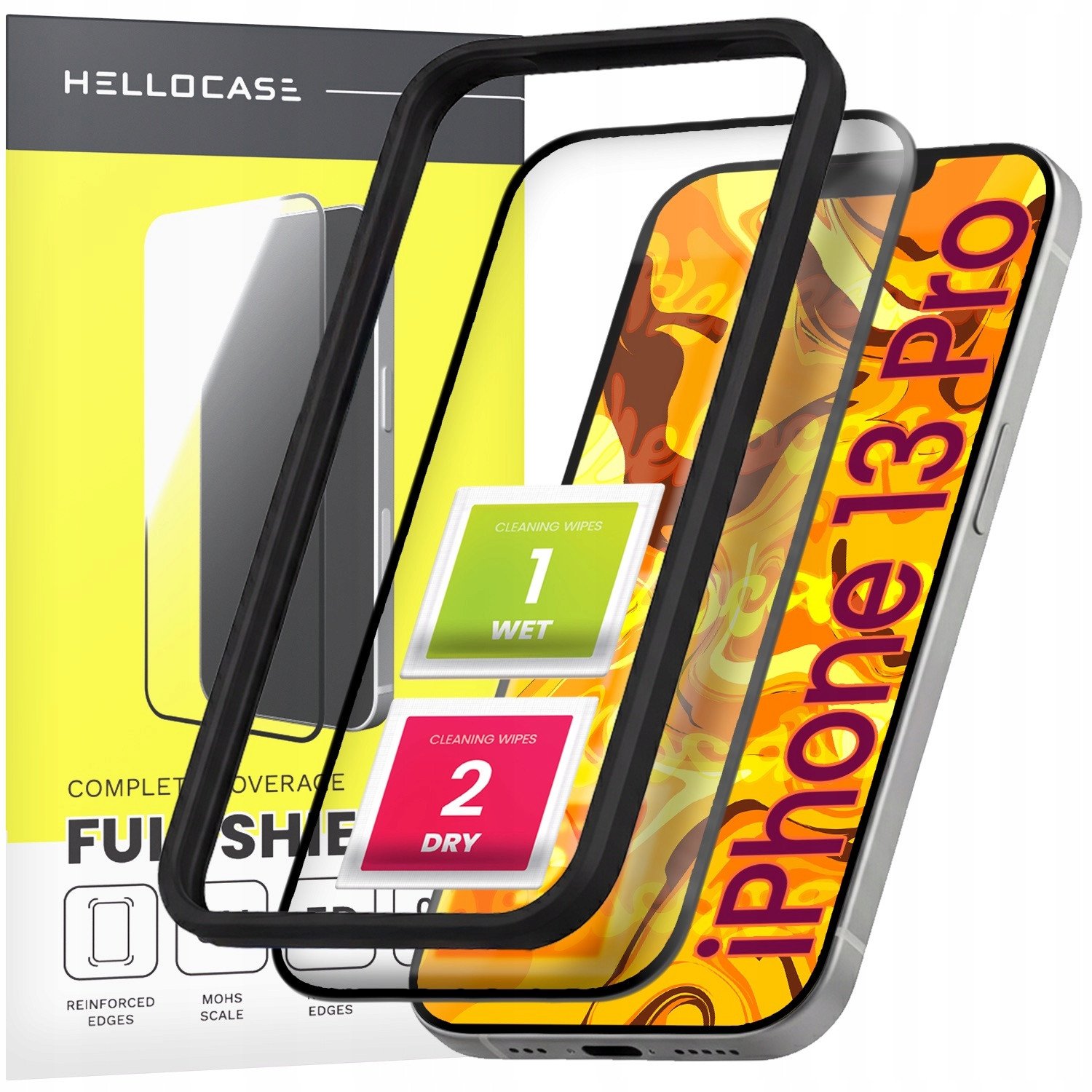 Szkło Hartowane 5D Ramka Montażowa Do Apple iPhone 13 / 13 Pro / 14 / 16e