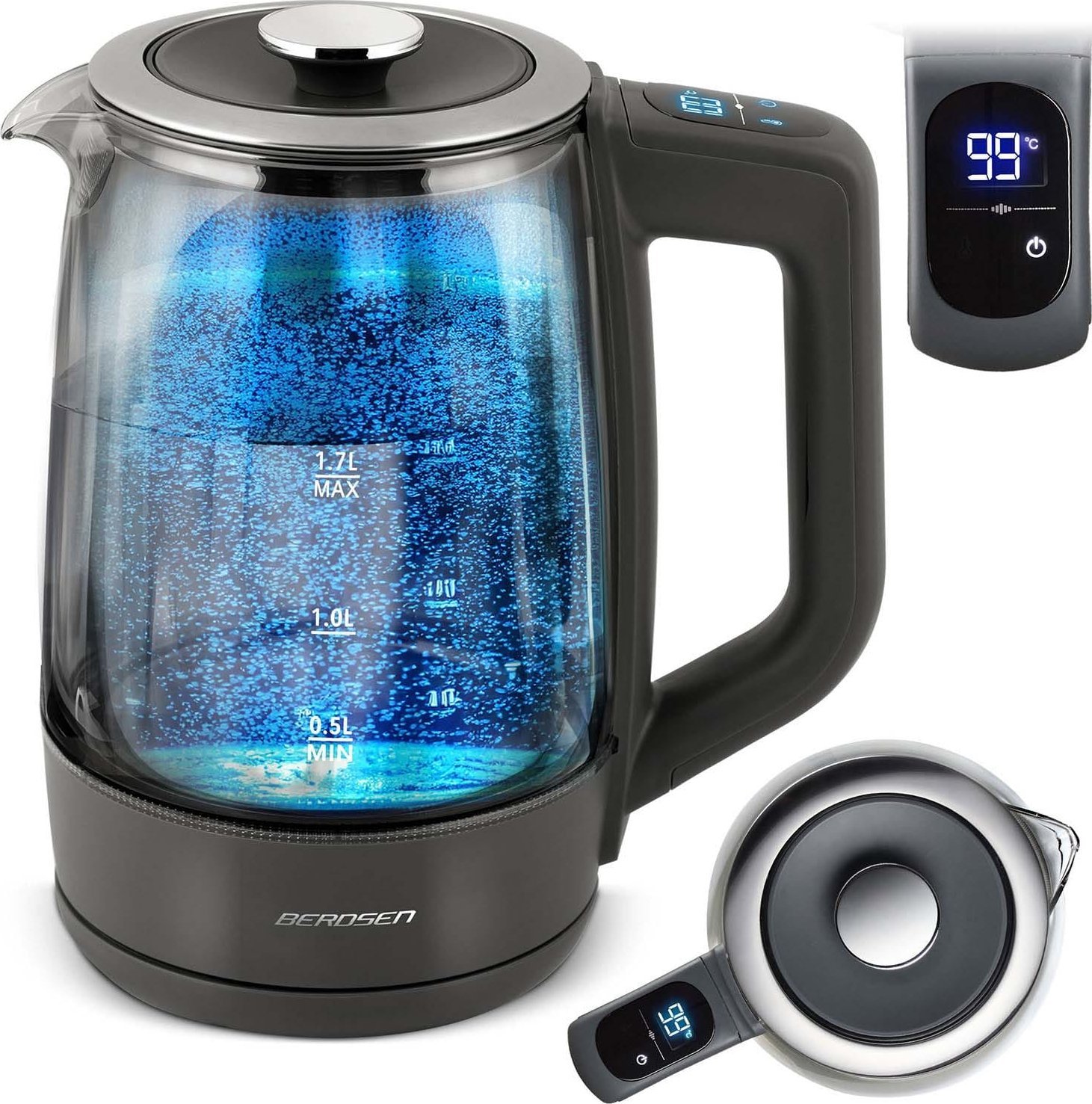 Czajnik elektryczny 1,7l Berdsen BD-711 szklany