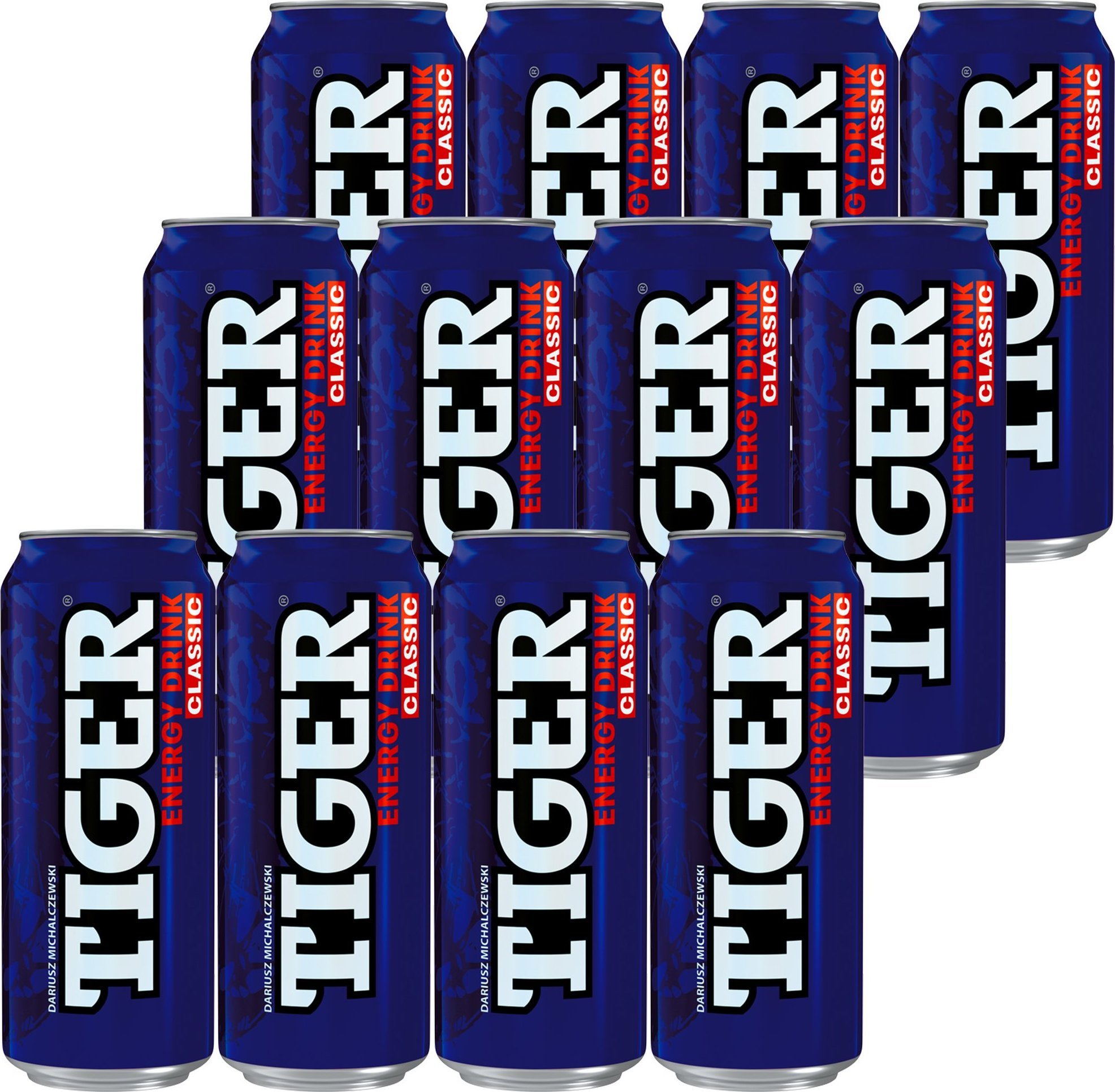 Tiger Tiger Classic Napój gazowany z dodatkiem kofeiny i witamin 500 ml x 12 sztuk