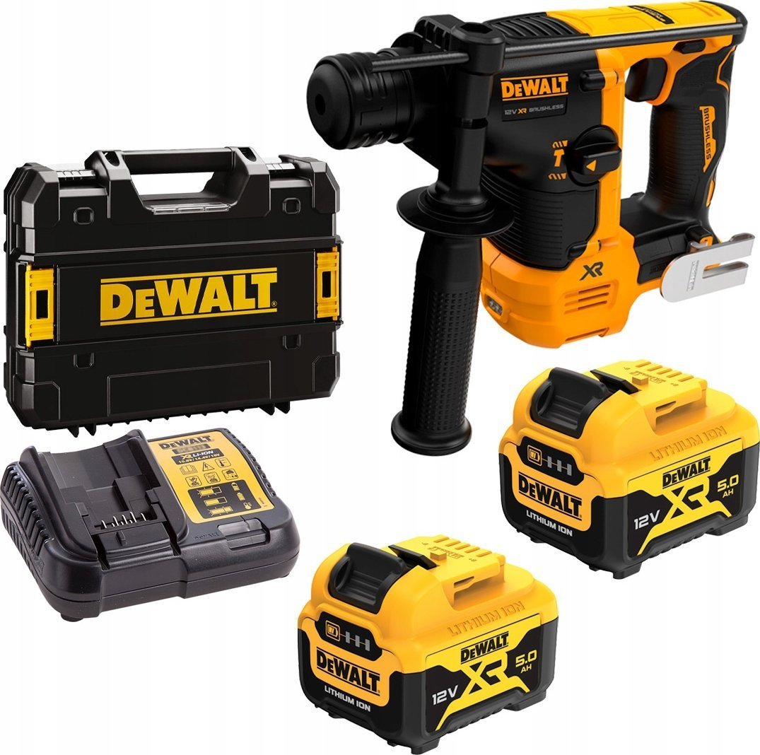 Młotowiertarka Dewalt DEWALT MŁOTOWIERTARKA 12V 1,1J WIERCENIE 2x5,0Ah DCH072P2
