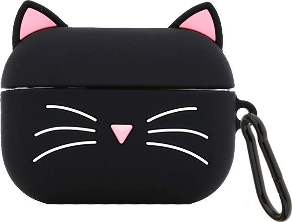GEL ETUI AIRPODS PRO SŁUCHAWKI POKROWIEC CZARNY KOTEK