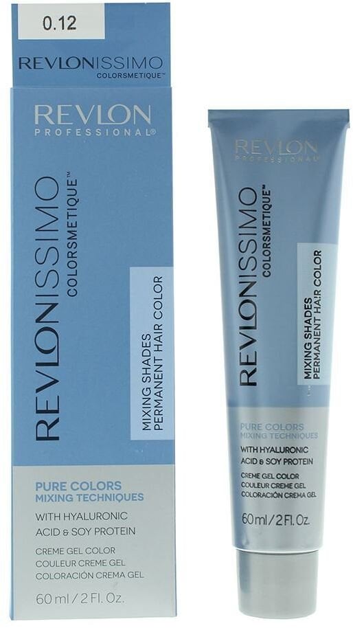 Revlon Revlonissimo Colorsmetique, Kompleks Kolor i Pielęgnacja, Trwała Farba do Włosów, 0.12 Irydescencyjny Szary, 60 ml Uniseks