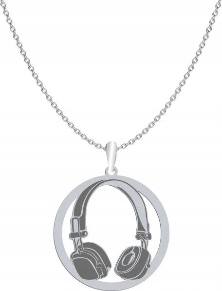 Radziszewska Jewellery Naszyjnik Słuchawki DJ srebro GRAWER GRATIS