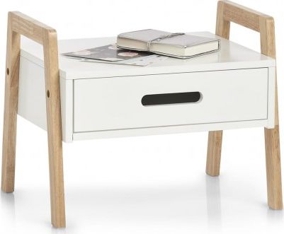 Zeller Stolik, sztaplowana, drewno / MDF, biała, 40,5 x 30,5 x 32,5 cm