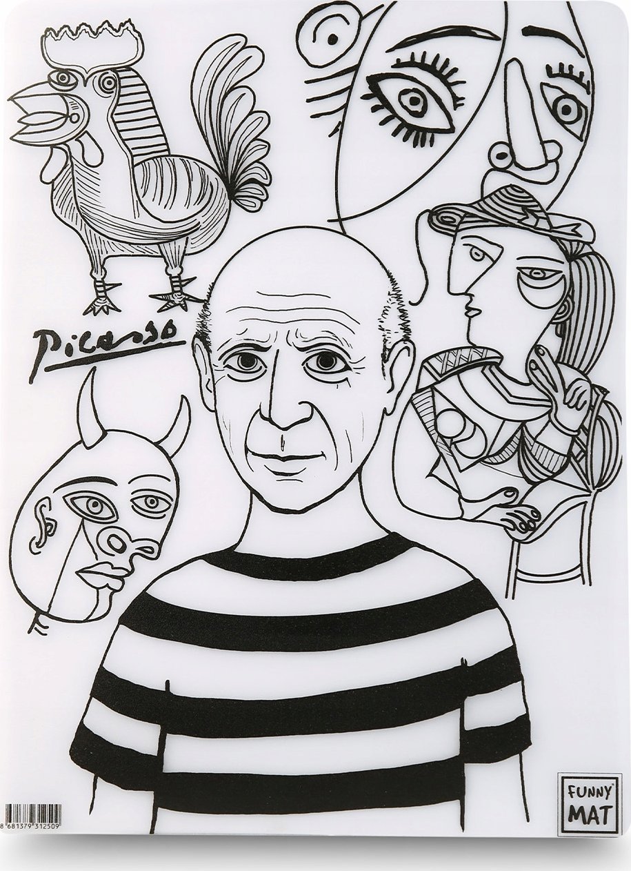 vidaXL Mata transparentna Picasso Funny Mat STRIGO