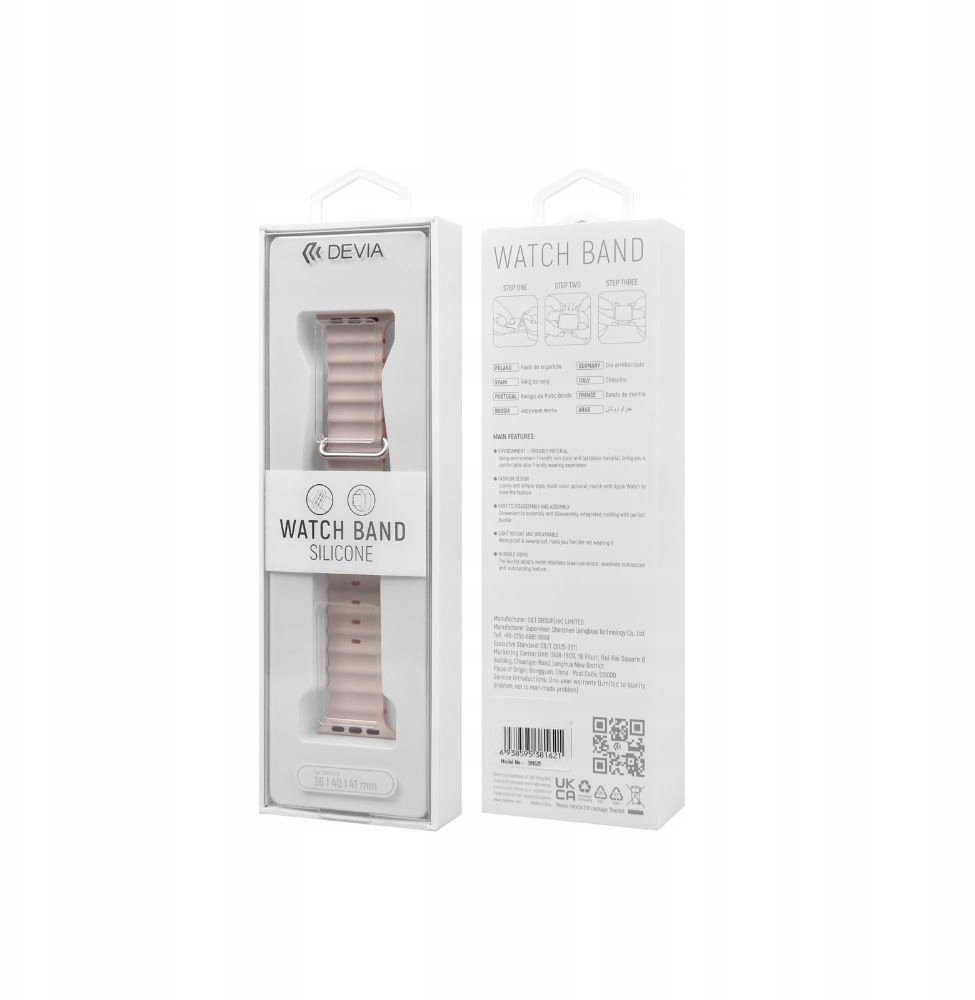 Devia pasek Deluxe Sport6 do Apple Watch 38mm/ 40mm/ 41mm/ 42mm czarny-żółty