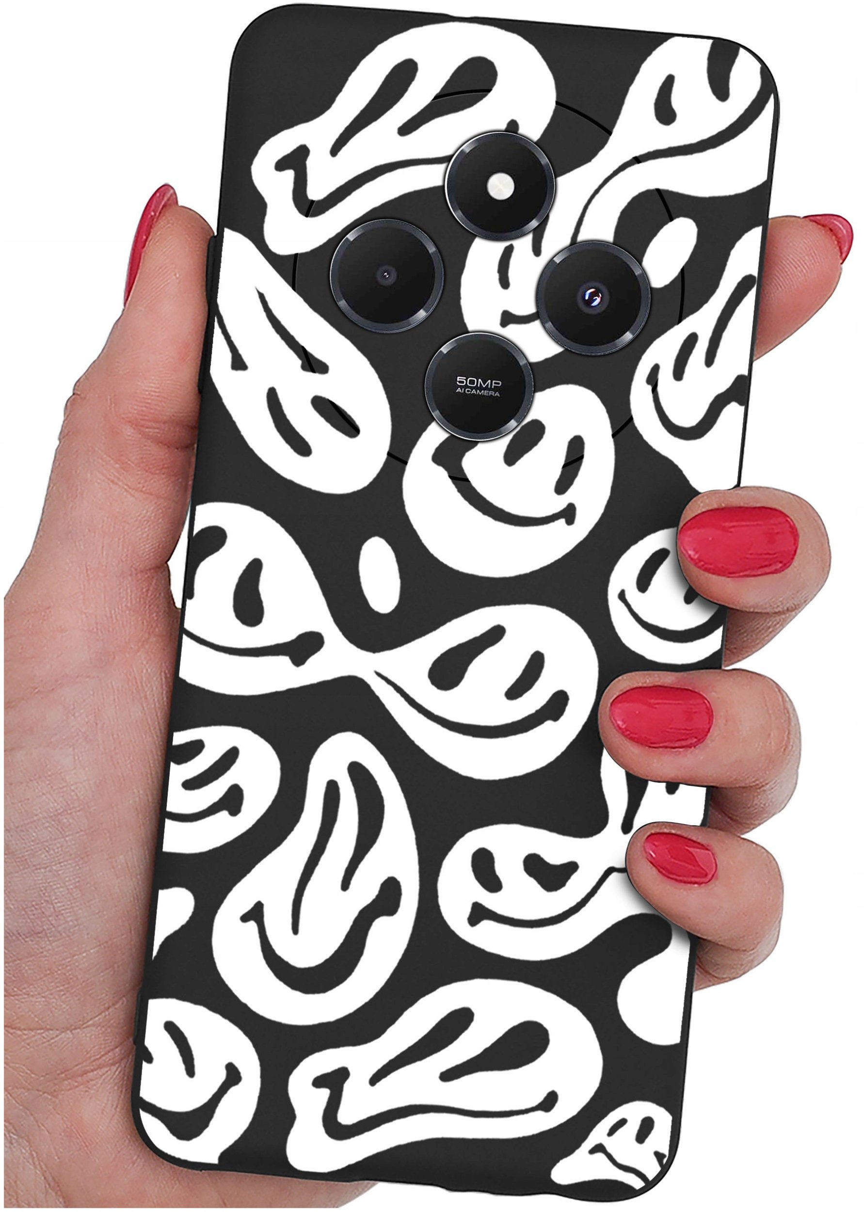 Etui do Xiaomi Redmi 14C WZORY |SILIKONOWE MATT CASE + SZKŁO 9H