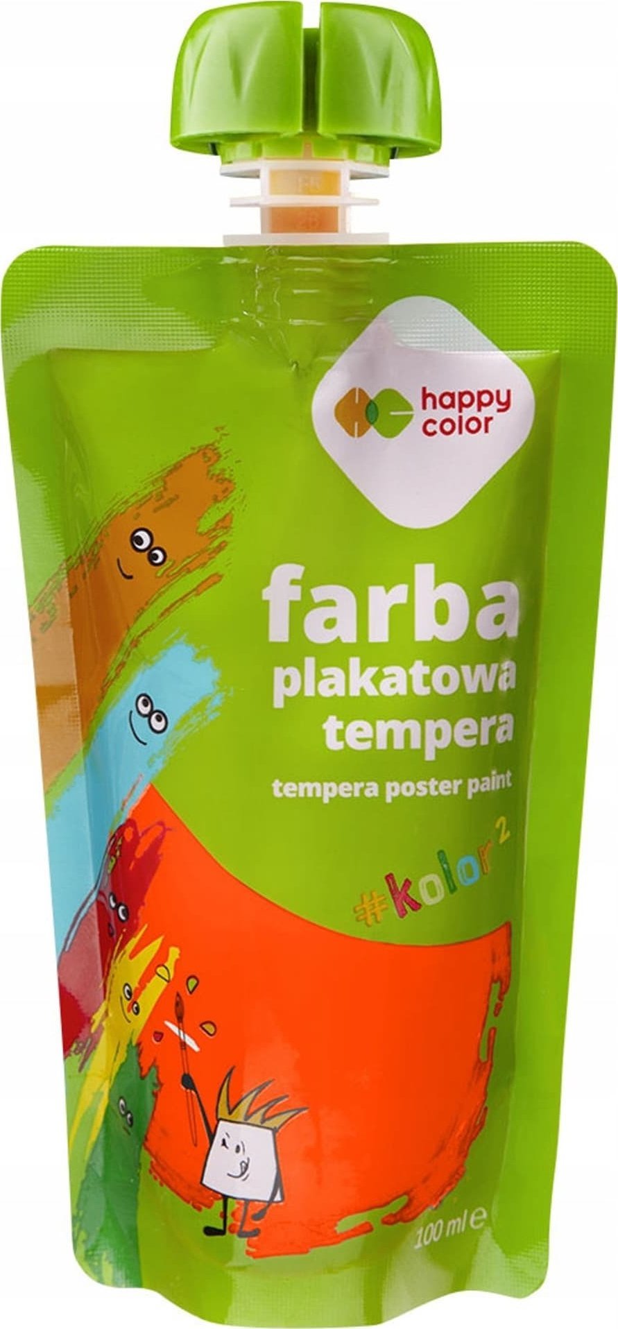 Farba plakatowa tempera neonowa pomarańczowa 100ml HA 3310 0100-04 HAPPY COLOR