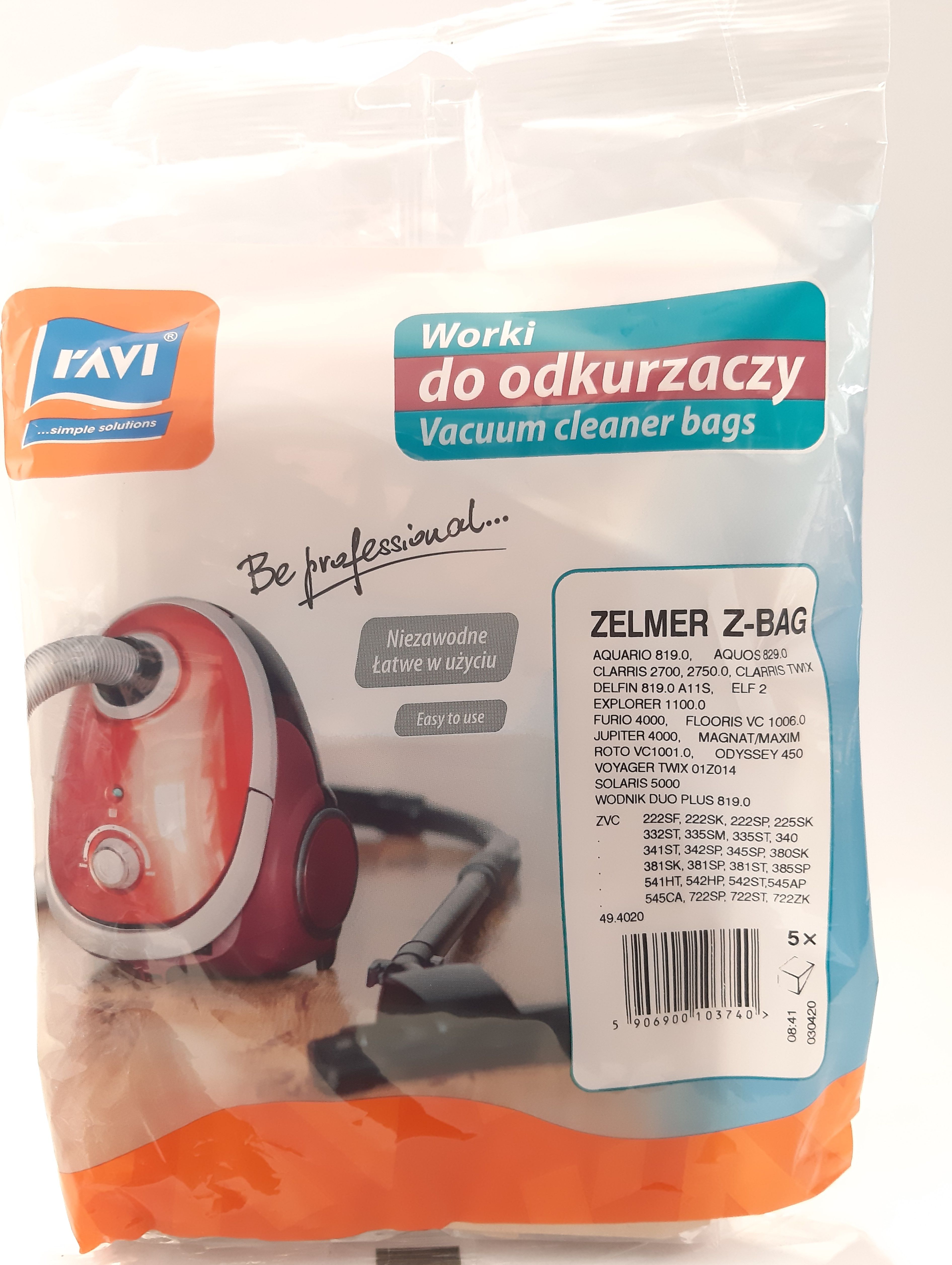 Worek do odkurzacza Ravi Worki Zelmer Z-BAG 5 szt.