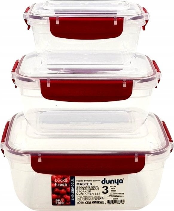 Kpl. Pojemników prostokątnych MASTER 3 cz.