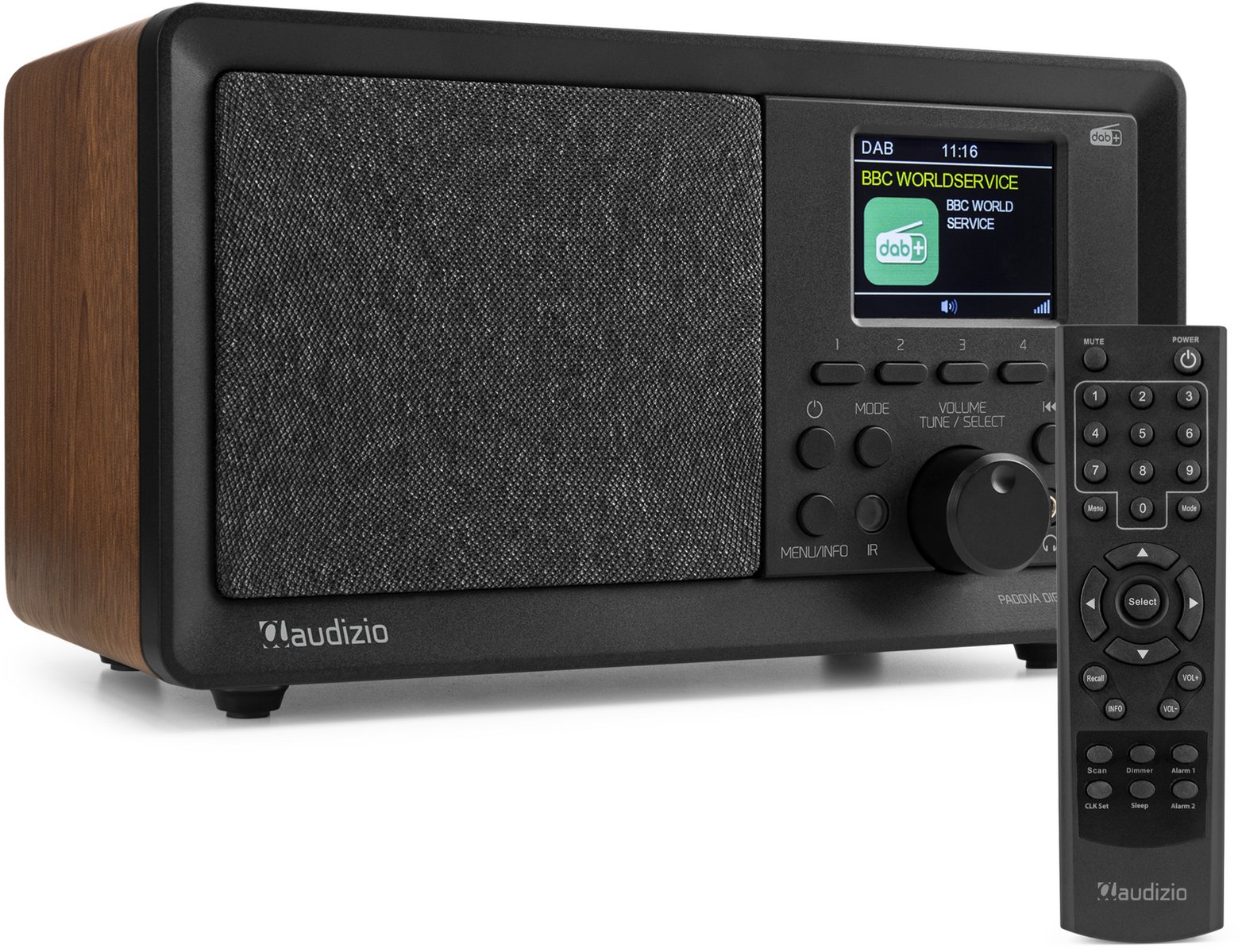 Radio Padova DAB+ FM BT Audizio ciemne drewno one size
