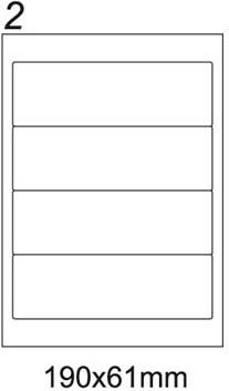 Emerson ETYKIETA A4 190X61MM 100 ARK (ETA4190X061W)